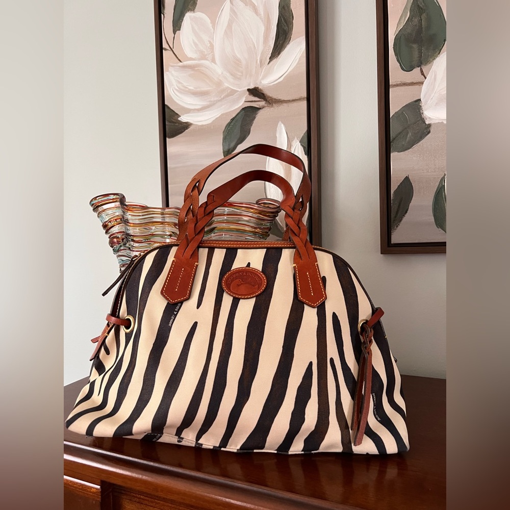 Dooney & Bourke Zebra Print and Leather Purse